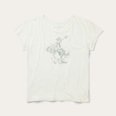 White Casual White Washed T-shirt, Vintage Everyday T-shirt With Screen Print, Vintage Washed White T-shirt, White Washed T-shirt For Everyday, White Washed Graphic Tee, Soft-washed White Graphic Tee, White Relaxed Fit Washed Tops, White Soft-washed Graphic Tee, White Washed Short Sleeve Tops