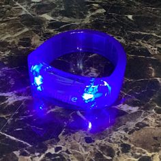 New. On Of Button Inside Of Band. One Size Blue Plastic Party Jewelry, Adjustable Light Blue Jewelry For Party, Adjustable Blue Luminous Jewelry, Adjustable Luminous Blue Jewelry, Blue Luminous Jewelry For Party, Luminous Blue Jewelry For Parties, Party Festival, Womens Jewelry Bracelets, Led Light