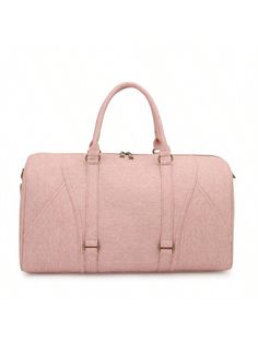 Rosa Casual,Dulce,Elegante,Glamour,Preppy,Deportivo,Unisexo,Vacación,De moda,Minimalista Collar  Poliuretano Color combinado Bolsa de equipaje,Bolso de Viaje Fashion Embellished Pink Large Capacity Travel Bag With Double Handle, Large Capacity Pink Travel Bag With Double Handle, Pink Double Handle Travel Bag Large Capacity, Pink Shoulder Weekender Bag With Adjustable Strap, Pink Gym Bag With Luggage Sleeve, Pink Gym Bag With Luggage Sleeve For Daily Use, Pink Tote Bag For Trips, Pink Bags With Large Capacity For Trips, Pink Satchel Shoulder Bag With Luggage Sleeve