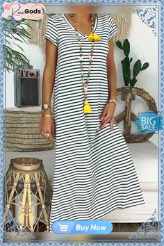 Women's A-line Dress Maxi Long Dress Short Sleeve Striped Summer Hot Casual Chinoiserie Black Women's A Line Dresses, Maxi Long Dress, Summer Hot, Dress Short Sleeve, Dresses By Length, Dress Maxi, Types Of Dresses, Dress Short, Long Maxi Dress