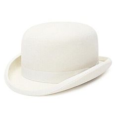 Find ideas๏ฟฝand inspiration for 100%Wool Felt White Bowler Hat For Men/Women Satin Lined Fashion Party Cap, Womens Accessories Pencil Curls, White Fedora, Bowler Hat, Lint Roller, Hat For Men, Hat For Man, Derby Hats, Contemporary Fashion, Grosgrain Ribbon