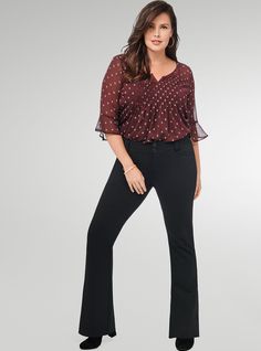 Studio Signature Ponte Stretch Trouser Instagram Shop, Long Sleeve Blouse, Trousers, Plus Size, My Style, Pants, Women's Top, On Instagram