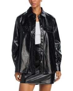 French Connection Emmett Faux Leather Shirt Faux Leather Shirt, Leather Shirt, Faux Leather Fabric, French Connection, Leather Fabric, Pick Up, Womens Shirts, In Store, Buy Online