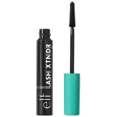 Get lash extension hype in one swipe with e.l.f. Cosmetics’ Lash XTNDR Mascara. This lengthening mascara uses lightweight tubing technology to wrap each eyelash and visibly extend the look of lashes beyond their natural length. The tapered silicone brush grips and separates each lash for instant drama. Clump-, flake-, and smudge-resistant, the buildable formula is enriched with jojoba seed oil to nourish and condition your lashes. Why you'll love it: Long-lasting, lengthening mascara that Cheap Mascara, Contact Lens Solution, Tubing Mascara, Lengthening Mascara, Eye Mascara, Pitch Black, Silicone Brush, Lash Extension, Home Health Care