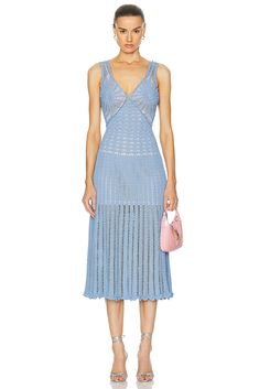 Find AKNVAS Guinevere Crochet Midi Dress on Editorialist. AKNVAS Guinevere Crochet Midi Dress in Blue Self: 65% viscose 35% polyamide Lining: 100% polyamide. Made in China. Dry clean only. AKNF-WD45. S24-1088-BLU. About the designer: Elegant Blue Crochet Dress For Summer, Blue Fitted Crochet Dress For Spring, Fitted Blue Crochet Dress For Spring, Elegant Blue Crochet Dress For Spring, Eyelet Maxi Dress, Crochet Midi Dress, Crochet Midi, Design Crochet, Yellow Midi Dress