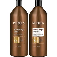 All Liter Size items Ship USPS Priority Redken All Soft MEGA Shampoo and Conditioner Set 33.8oz 1 Liter Each No Returns or Refunds on ALL hair products due to sanitary reasons Redken Shampoo And Conditioner, Redken Shampoo, Extremely Dry Hair, Redken All Soft, Curl Conditioner, Shampoo Ingredients, Curl Shampoo, Dry Brittle Hair, Shampoo And Conditioner Set