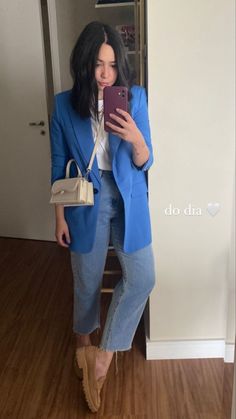 Blazer And Jeans, Jeans Blazer, Blazer Outfits Casual, Fashionable Work Outfit, Office Outfits Women, Elegante Casual, Fashion Mistakes