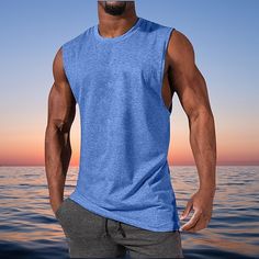 Season:Summer; Sleeve Length:Sleeveless; Gender:Men's; Style:Classic,Fashion,Comfortable,Big and Tall,Esencial; Tops Type:Vest,Sleeveless Shirt,Undershirt,Tank Top; Occasion:Casual,Sports,Gym; Pattern:Plain; Neckline:Crew Neck; Listing Date:07/31/2024 Sleeveless Muscle Tee For Summer Sports, Casual Stretch Sleeveless Tank Top, Stretch Sleeveless Muscle Tee For Summer, Casual Sleeveless Stretch Tank Top, Stretch Muscle Tank Tee For Summer, Sleeveless Stretch Tank Top For Summer, Sleeveless Stretch Tops For Summer, Stretch Sleeveless Tank Top For Summer, Casual Sleeveless Muscle Tee For Summer