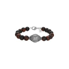 Show your spirituality with this silver tone beaded Hail Mary prayer bracelet from Symbols of Faith. Show your spirituality with this silver tone beaded Hail Mary prayer bracelet from Symbols of Faith. FEATURES Length: 7.25 in. Clasp: lobster-claw Metal: alloy Plating: silver tone Finish: antiqued Hail Mary prayer etched on center bead Nickel safe Not appropriate for children 14 years old and younger. Size: One Size. Color: Brown. Gender: female. Age Group: adult. Symbolic Natural Stone Beaded Bracelets With Round Beads, Symbolic Beaded Bracelets With Natural Stones, Symbolic Beaded Bracelets With Natural Round Beads, Symbolic Natural Stone Beaded Bracelets, Symbolic Beaded Bracelets With 8mm Beads, Silver Beaded Bracelets With 8mm Beads For Meditation, Silver Spiritual Bracelets With Polished Beads, Silver Rosary Bracelet With Round Beads For Meditation, Adjustable Spiritual Rosary Bracelet With Polished Beads