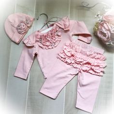 Pink Cotton Bloomers With Ruffles, Pink Ruffled Sets For Spring, Cute Fitted Sets With Ruffles, Cute Pink Ruffled Sets, Spring Pink Ruffled Set, Fitted Spring Bloomers With Ruffles, Fitted Pink Ruffled Sets, Fitted Pink Sets With Ruffles, Ruffled Baby Blanket