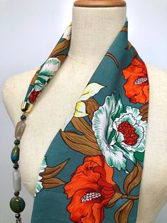 Handmade Elegant Scarves One Size, Bohemian Style Silk Scarf As A Gift, Multicolor Scarf As A Gift, One Size Trendy Silk Scarf For Gift, Trendy One Size Silk Scarf As A Gift, Green One Size Scarf As A Gift, Elegant Silk Scarf As Gift, Elegant Silk Scarf As A Gift, Green One-size Scarf As Gift