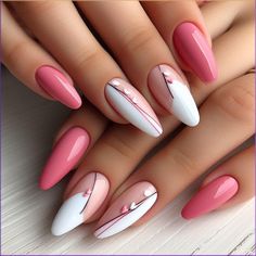 Metallic nails have become a popular trend in the world of beauty, adding a quick and easy touch of glamour to any look. Cute Nail Designs Pastel, Nail Gel Ideas, Fun Nails Summer, Nails Design Summer, Pink White Nails, Pastel Nail Art, Pink Nail Art Designs, Orange Nail Designs, Tropical Patterns