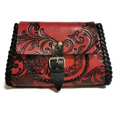 Embossed bag made  to last and impress that will never go out of fashion Handmade with  saddle leather. height: 15cm. 6  inches width : 24 cm.  9.5 inches base:8.5  cm.    3.2  inches adjustable strap:1.40cm  56 inches All our bags are in stock ready to ship! FOR MORE BAGS: https://fyimports.com/shop/27717154/hand-tooled-leather-bags ✈  FREE SHIPPING  No shipping to P.O Boxes  💳 SECURE Payments!! Shipping to remote areas with extra charge Some countryside areas and remote areas come with an ext Traditional Hand Tooled Saddle Bag, Traditional Hand Tooled Shoulder Bag As A Gift, Traditional Hand Tooled Pouch Bag, Vintage Red Satchel Gift, Red Vintage Satchel As Gift, Hand Tooled Red Rectangular Bag, Artisan Red Pouch Bag, Red Hand Tooled Rectangular Bag, Red Hand-tooled Rectangular Bag