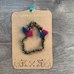 New In Package From A Smoke Free And Dog Friendly Home. Sold At Anthropologie Multicolor Casual Jewelry With Tassels, Adjustable Bohemian Friendship Bracelets With Tassels, Multicolor Tassel Bracelets For Festivals, Bohemian Multicolor Tassel Bracelets, Anthropologie Bracelet, Fringe Bracelet, Hope Bracelet, Boho Style Bracelets, Brass Cuff Bracelet