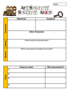 the mystery map worksheet for students to help them understand what they are reading