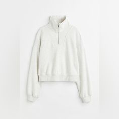 New Without Tags! Labeled Size M But Fits Xs & S As Well Very Light Gray, Almost White Looking Sold Out On Their Website!! Short Sweatshirt, Hoodie Sweatshirt Dress, Crewneck Sweatshirt Women, Half Zip Sweatshirt, Sweatshirt Fabric, Embroidered Sweatshirts, Crop Sweatshirt, Graphic Crewneck Sweatshirt, Zip Sweatshirt