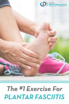 a woman's feet with the text, the 1 exercise for plantar fasciis