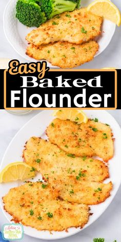 Baked Flounder Easy Fish Recipes Baked, Baked Breaded Flounder, Easy Baked Flounder Recipes, Oven Fried Flounder Recipes, Oven Fried Flounder, Oven Baked Breaded Fish, Quick And Easy Flounder Recipes, Sheet Pan Dinners With Fish, Best Way To Cook Flounder