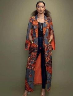 Long Fall Wedding Outerwear, Bohemian Outerwear For Fall Wedding, Bohemian Long Sleeve Outerwear For Wedding, Bohemian Long Sleeve Wedding Outerwear, African Print Kimono, Ankara Kimono, Ankara Jackets, Moda Afro, Tule Rok