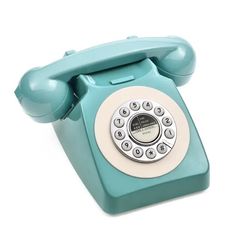 an old - fashioned rotary phone is shown against a white background