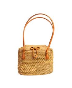 Doria is a versatile rattan bucket bag that can be worn as either a shoulder bag or as a handheld. This bag is both trendy and practical and will make a great accessory for a pool party or picnic, whether or not you decide to bring extra snacks inside.Pair with tortoiseshell sunglasses and braided sandals for your next resort look. It has both larger and smaller interlocking patterns throughout its design which makes it visually interesting and full of personality. Say hello to your new go-to ha Interlocking Patterns, Coastal Village, Tortoiseshell Sunglasses, Resort Look, Braided Sandals, Tortoise Shell Sunglasses, Platform Slippers, Favorite Daughter, Woman Bags Handbags