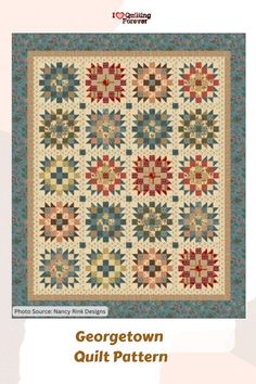 Georgetown Quilt Pattern History Of Quilting, Quilt Pattern Download, Quilts Patterns, Sampler Quilts, Miniature Quilts, Star Quilt Blocks