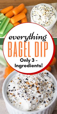 everything bagel dip only 3 ingredients are needed to make this delicious appetizer