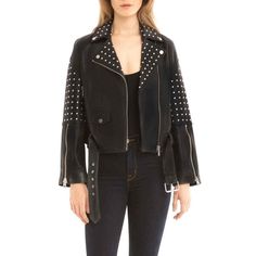 Bagatelle Studded Leather Moto Jacket Retail $399 Rock An Always-In Leather Jacket Shining With Rock 'N' Roll Charm And Silvery Studs. Asymmetrical Zip Placket Notch Collar Long Drop-Shoulder Sleeves With Zip Cuffs Front Snap-Flap Pockets Adjustable Belt Lined 100% Genuine Leather Professional Leather Clean Length Shoulder To Hem 21" Shoulder 19.5" Chest 20.5" Sleeve 23" Sz M *New Without Tags Moto Biker Jacket With Rivets, Black Leather Biker Jacket With Rivets, Moto Leather Jacket With Rivets, Fall Biker Jacket With Rivets For Biker Events, Black Edgy Leather Jacket With Rivets, Black Biker Jacket With Rivets For Fall, Spring Edgy Biker Jacket With Rivets, Fall Rivet Leather Jacket For Biker Events, Fall Leather Jacket With Rivets For Biker Events