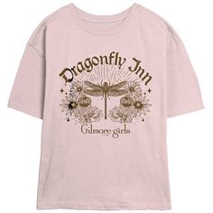 She'll love the look and feel of this Juniors' Gilmore Girls Dragonfly Inn Skimmer Graphic Tee. FEATURES Crewneck Short SleevesFABRIC & CARE Cotton Machine wash Imported Size: Small. Color: Blush. Gender: female. Age Group: kids. Gilmore Girls Dragonfly Inn, Dragonfly Inn, Color Blush, Gilmore Girls, Gender Female, Fabric Care, Age Group, Graphic Tees, Blush