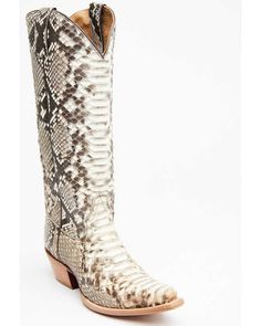 Idyllwind Womens Slay Exotic Python Tall Western Boots - Snip Toe, Natural Snip Toe Cowgirl Boots, Tall Western Boots, Snake Skin Boots, Tall Western Boot, Womens Cowgirl Boots, Boot Barn, Cowboy Boots Women, Heel Caps, Rubber Heels