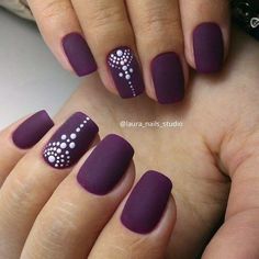 Many girls who have short nails, think that it is difficult to have a nice manicure design. But this is so wrong, if you choose the right nail polish color and design, you can have nice and stylish nail art design, even if your nails are too short. French Pedicure, New Nail Designs, Purple Nail, Accent Nails, Fall Nail Designs