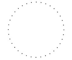 a black and white dotted circle is shown