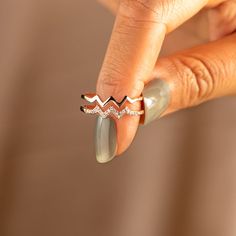 To My Daughter Highs And Lows Double Wave Ring Daughter Ring, Layered Rings, Gold Color Ring, Family Jewellery, Wave Ring, 925 Silver Jewelry, Delicate Rings, Minimalist Rings, Simple Jewelry