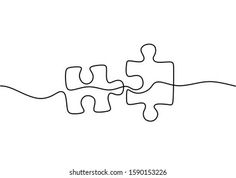 two pieces of the same puzzle are connected to each other