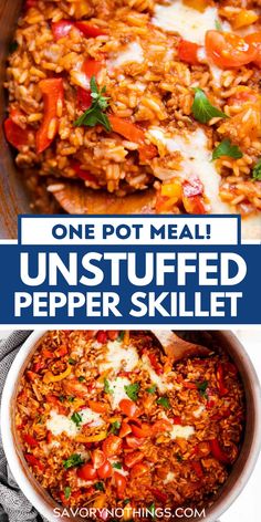 one pot meal unstufffed pepper skillet is an easy and delicious dinner