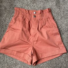 Never Worn Mauve Color High Waisted High Waist Red Shorts For Fall, Trendy Fall Bottoms By H&m, Trendy H&m Bottoms For Fall, H&m High Rise Relaxed Fit Bottoms, Red High Rise Relaxed Fit Bottoms, Trendy H&m Fall Bottoms, Relaxed Fit High Rise Red Bottoms, Pink H&m Bottoms For Summer, H&m Pink Bottoms For Summer