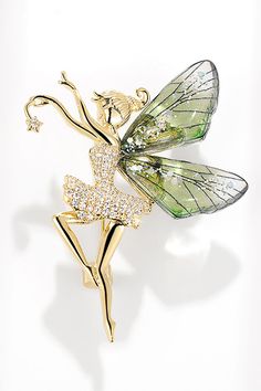 A thoughtful gift: With a timeless design and polished look, this accessories well with any collection, whether for your or as a gift celebrating friendship, birthdays and other memorable moments. Transparent Wings, Celebrating Friendship, Vintage Wedding Party, Angel Brooch, 1950s Dress, Memorable Moments, Polished Look, Green And Purple, Vintage Wedding