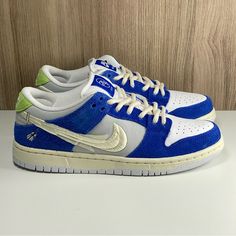 Nike Sb Dunk Low Pro Qs Fly Streetwear Gardenia Dq5130-400 Men Sz 6/ 7.5 Women. Brand New 100% Authentic Never Worn These Are My Actual Pictures Of The Item With Every Possible Angles. For Better Judgment, Please Review The Pics For Details And Msg If You Have Concerns Or Questions. Thank You! Blue Low-top Sneakers For Outdoor, Blue Breathable Custom Sneakers For Streetwear, Blue Breathable Skate Shoes With Round Toe, Blue Low-top Breathable Skate Shoes, Blue Breathable Low-top Skate Shoes, Breathable Blue Low-top Skate Shoes, Nike Custom Blue Breathable Sneakers, Nike Outdoor Sneakers With Speckled Midsole, Blue Low-top Breathable Custom Sneakers