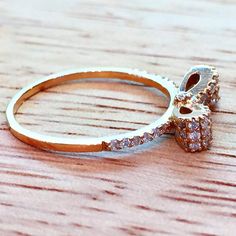 14K Rose Gold & Diamond Bow Ring by BFJewelryEst1984 on Etsy 14k Pink Gold Jewelry With Prong Setting, Gold Jewelry With Prong Setting In 14k Rose Gold, 14k Rose Gold Jewelry With Diamond Accents, 14k Rose Gold Jewelry With Pave Setting, Rose Gold 14k Jewelry With Pave Setting, 14k Pink Gold Jewelry With Round Cut, 14k Rose Gold Round Band With Diamond Accents, Rose Gold Diamond Ring 14k, Rose Gold 14k Diamond Ring