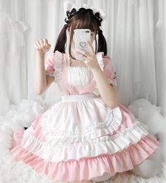 Fashion Lolita Cosplay Dress Set PN3816 ●Material: POLYESTER FIBERS ●Size: M: Bust:86 cm,Length:74 cm. L: Bust:90 cm,Length:76 cm. (Please allow 1-3cm differs due to manual measurement.As different computers display colors differently,the color of the actual may vary slightly from the above images.Thanks for your understanding.) ●About Shipping: We attach great importance to the orders of each customer and parcel delivery. 1.Processing time: 2-3 business days. 2.Shipping time: 10-15 business days to US, please allow 3-4 weeks shipping to other country.(Shipping times can be affected by variable customs clearance times or public holidays.) Cat Maid Outfit, Soft Girl Dress, Maid Uniform, Fluffy Skirt, 27 Dresses, Gown Photos, Maid Outfit, Cat Dresses, Maid Dress