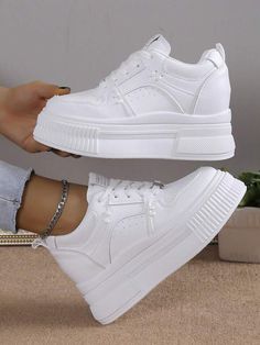 Free Returns ✓ Free Shipping✓. Women Minimalist Letter Graphic Lace-Up Front Platform Wedge Casual Sneakers Skate Shoes- Women Wedge Sneakers at SHEIN. Lace-up Skate Shoes With Thick Bottom For Sports, Synthetic Lace-up Skate Shoes With Thick Bottoms, Synthetic Lace-up Skate Shoes With Thick Bottom, Lace-up Synthetic Skate Shoes With Thick Bottom, Sports Lace-up Wedge Sneakers With Thick Bottom, Sports Wedge Sneakers With Thick Bottom, High-top Skate Shoes For Sports, Lace-up Platform Sneakers With Thick Sole For Sports, Low-top Synthetic Skate Shoes With Thick Bottom