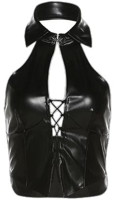 Fitted Halter Camisole For Club, Fitted Halter Top For Club, Fitted Camisole Halter Top For Club, Edgy Black Camisole Top, Black Spaghetti Straps With Built-in Bra, Stretch Tops With Straps For Club, Stretch Strap Tops For Club, Edgy Black Halter Neck Tank Top, Edgy Fitted Halter Neck Tops