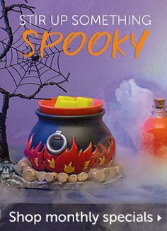 an advertisement for spooky halloween products