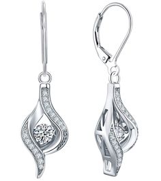 PRICES MAY VARY. ❤️ YL Design - These tasteful dangle drop design dancing diamond earrings are a classic piece of jewelry for any woman, perfect for any occasion ❤️ Material - 925 sterling silver with 18k white gold plated, Excellent electroplate technique, nickel free, lead free and hypoallergenic ❤️ Size & Stones - Halo eyes dangle earrings high: 1.46" (37mm); set with 2 pieces 4mm and 30 pieces round-brilliant-cut 5A cubic zirconia 🎁 Perfect Gift - Come with gift box; great gift for Christma Diamond Dangle Teardrop Earrings, Dangle Cubic Zirconia Diamond Earrings, Cubic Zirconia Diamond Dangle Earrings, Cubic Zirconia Dangle Diamond Earrings, Diamond White Chandelier Earrings, Diamond Teardrop Dangle Earrings Gift, Diamond White Round Chandelier Earrings, Anniversary Diamond Earrings With Crystal, Fine Jewelry Dangle Chandelier Earrings