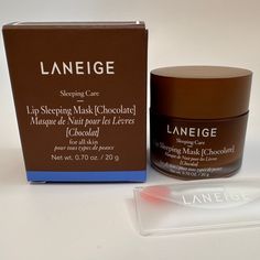 Get Ready To Warm Up With A Cozy Cup Of... Laneige Sleeping Mask Hot Chocolate. Don't Miss Out On This Rare, Limited Edition Version Of Laneige's Best Selling Lip Balm. I Love The Neutral, Perfect Milk Chocolate Color. It Is The Perfect Nude For When You Don't Want To Wear Anything But You Feel Like A Little Tint To Your Lip. I Mix It With A Little Peppermint For Some Peppermint Hot Chocolate Vibes. Brand New In Box, Full Size (20g / 0.70 Oz) All Of My Items Are Authentic & Described, Handled, S Chocolate Laneige, Laneige Sleeping Mask, Chocolate Lip Balm, Peppermint Hot Chocolate, Birthday Board, Chocolate Color, Sleeping Mask, Lip Balm Gloss, Sleep Mask