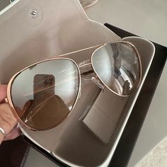 “Rose Gold” In Color Formal Rose Gold Tinted Sunglasses, Elegant Michael Kors Sunglasses With Mirrored Lenses, Black Gold Sunglasses, Michael Kors Glasses, Michael Kors Sunglasses, Rose Gold Sunglasses, Pink Sunglasses, Michael Kors Accessories, Unisex Sunglasses