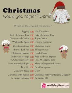 a christmas game for children with santa claus and other characters