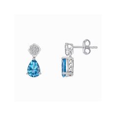 Add eye-catching detail to your look with these stunning Gemminded Sterling Silver Blue Topaz & White Topaz Earrings. Click on this JEWELRY & WATCHES GUIDE to learn about fit, styles, materials and more! Add eye-catching detail to your look with these stunning Gemminded Sterling Silver Blue Topaz & White Topaz Earrings. Click on this JEWELRY & WATCHES GUIDE to learn about fit, styles, materials and more! FEATURES Length: 18 mm Backings: post Metal: sterling silver Plating: rhodium Finish: polish Formal Blue Topaz Diamond Earrings Fine Jewelry, Formal Blue Topaz Diamond Earrings, Formal Blue Topaz Earrings With Diamond Accents, Formal Blue Topaz Earrings With Brilliant Cut, Fine Jewelry Brilliant Cut Blue Topaz Earrings, Silver Earrings With Brilliant Cut Blue Topaz, Silver Blue Topaz Earrings With Brilliant Cut, Classic Blue Topaz Earrings With Diamond Accents, White Gold Earrings With Blue Topaz And Diamond Accents