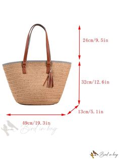 Bird in Bag - Decorative Straw Bag - Ideal for Summer Beach Trips Beach Trips, Brown Bag, Brown Bags, Bird In Bag, Beach Trip, Summer Beach, Straw Bag, Straw, Color