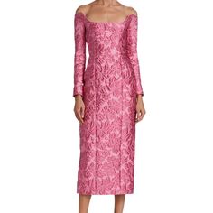 Floral Jacquard Sheath Dress Bust 97cm, Waist 78cm And Hip 106cm Luxury Fitted Brocade Dress, Fitted Brocade Evening Dress For Formal Occasions, Formal Fitted Brocade Evening Dress, Fitted Long Sleeve Brocade Dress, Fitted Jacquard Evening Dress For Gala, Elegant Fitted Brocade Dress, Fitted Brocade Dresses For An Elegant Look, Elegant Brocade Dress For Occasion Wear, Gala Jacquard Dress With Fitted Bodice